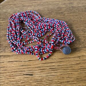 Vintage Naga Konyak Multi-Color Multi-Strand Necklace